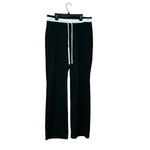Kim Rogers women’s sweatpants black contrast medium stretch leg SZ medium yoga